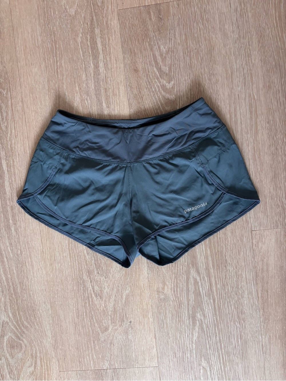 Patagonia “Strider” Running Shorts in light teal